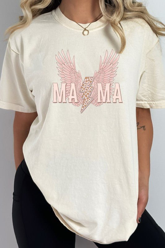 Mama Leopard Lightning Comfort Colors Graphic Tee - Happily Ever Atchison Shop Co.