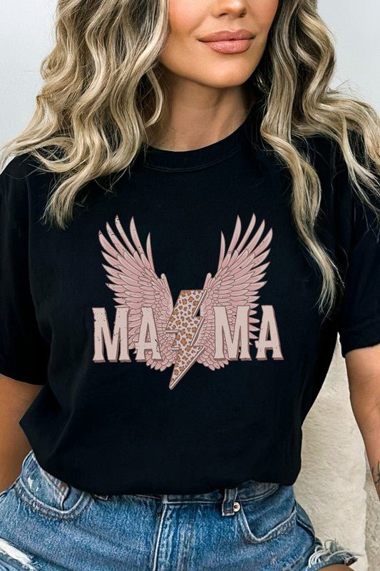 Mama Leopard Lightning Comfort Colors Graphic Tee - Happily Ever Atchison Shop Co.