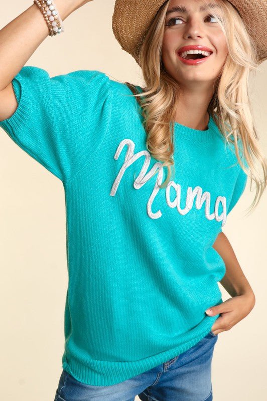 MAMA POP UP LETTER SWEATER KNIT TOP - Happily Ever Atchison Shop Co.