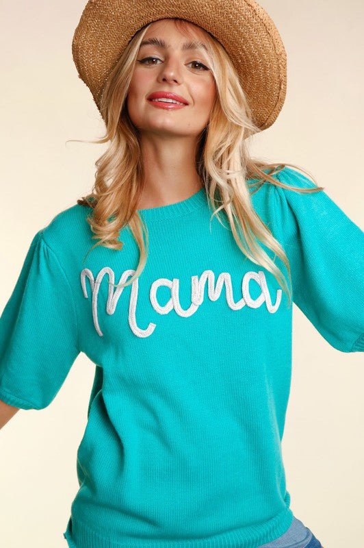 MAMA POP UP LETTER SWEATER KNIT TOP - Happily Ever Atchison Shop Co.