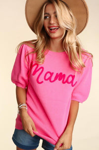 MAMA POP UP LETTER SWEATER KNIT TOP - Happily Ever Atchison Shop Co.