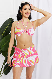 Marina West Swim Disco Dive Bandeau Bikini and Skirt Set - Happily Ever Atchison Shop Co.