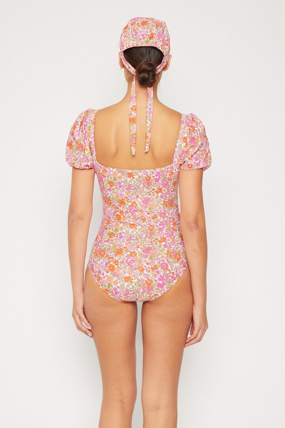 Marina West Swim Floral Puff Sleeve One - Piece - Happily Ever Atchison Shop Co.