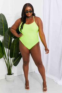 Marina West Swim High Tide One - Piece in Lemon - Lime - Happily Ever Atchison Shop Co.