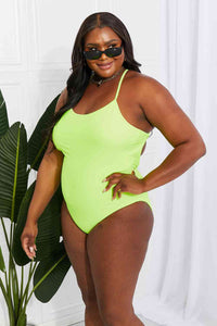 Marina West Swim High Tide One - Piece in Lemon - Lime - Happily Ever Atchison Shop Co.