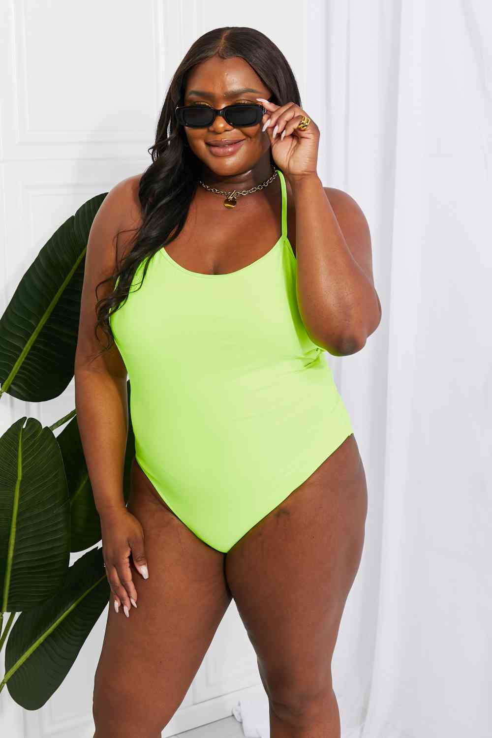 Marina West Swim High Tide One - Piece in Lemon - Lime - Happily Ever Atchison Shop Co.