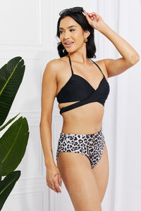 Marina West Swim Summer Splash Halter Bikini Set in Black - Happily Ever Atchison Shop Co.
