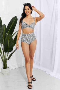 Marina West Swim Take A Dip Twist High - Rise Bikini in Black - Happily Ever Atchison Shop Co.