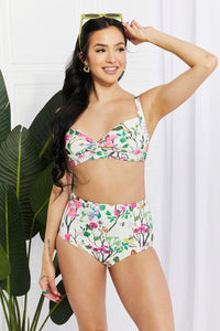 Marina West Swim Take A Dip Twist High - Rise Bikini in Cream - Happily Ever Atchison Shop Co.