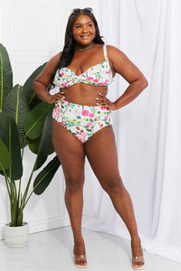 Marina West Swim Take A Dip Twist High - Rise Bikini in Cream - Happily Ever Atchison Shop Co.