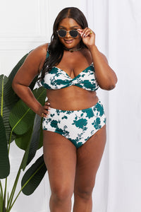 Marina West Swim Take A Dip Twist High - Rise Bikini in Forest - Happily Ever Atchison Shop Co.