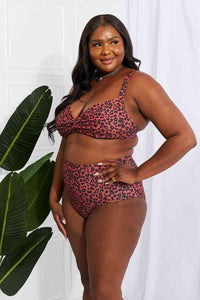 Marina West Swim Take A Dip Twist High - Rise Bikini in Ochre - Happily Ever Atchison Shop Co.