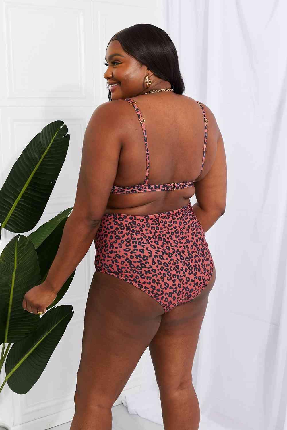 Marina West Swim Take A Dip Twist High - Rise Bikini in Ochre - Happily Ever Atchison Shop Co.