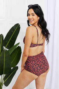 Marina West Swim Take A Dip Twist High - Rise Bikini in Ochre - Happily Ever Atchison Shop Co.