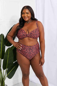 Marina West Swim Take A Dip Twist High - Rise Bikini in Ochre - Happily Ever Atchison Shop Co.