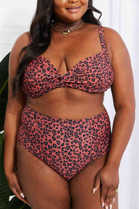 Marina West Swim Take A Dip Twist High - Rise Bikini in Ochre - Happily Ever Atchison Shop Co.
