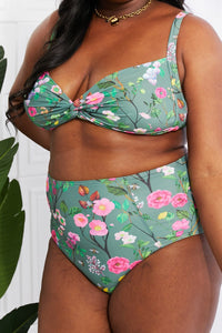 Marina West Swim Take A Dip Twist High - Rise Bikini in Sage - Happily Ever Atchison Shop Co.