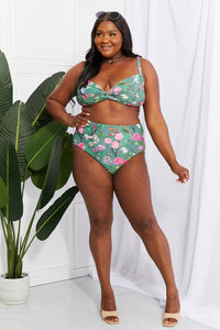 Marina West Swim Take A Dip Twist High - Rise Bikini in Sage - Happily Ever Atchison Shop Co.