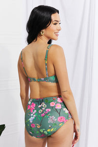 Marina West Swim Take A Dip Twist High - Rise Bikini in Sage - Happily Ever Atchison Shop Co.