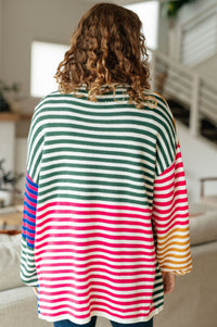 Marquee Lights Striped Cardigan - Happily Ever Atchison Shop Co.