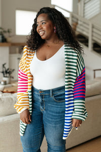 Marquee Lights Striped Cardigan - Happily Ever Atchison Shop Co.