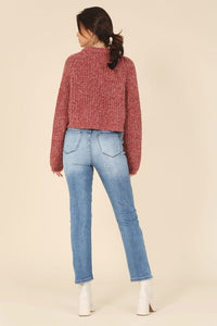 Melange Multicolor Sweater Top - Happily Ever Atchison Shop Co.
