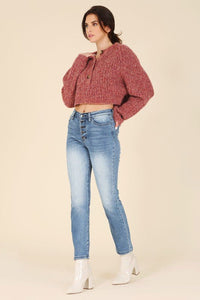 Melange Multicolor Sweater Top - Happily Ever Atchison Shop Co.