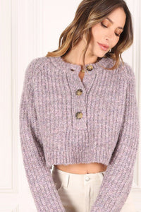 Melange Multicolor Sweater Top - Happily Ever Atchison Shop Co.