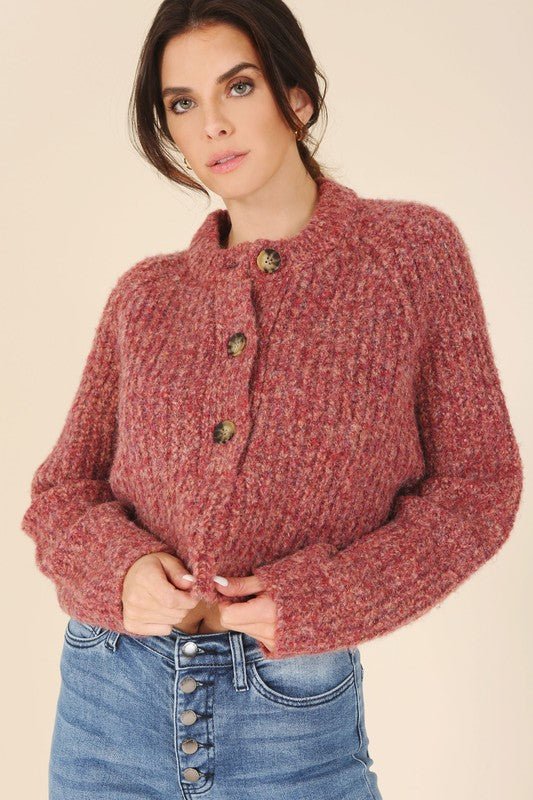 Melange Multicolor Sweater Top - Happily Ever Atchison Shop Co.