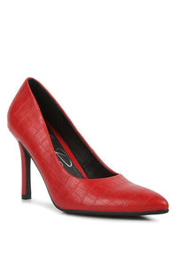 Mellen Croc Faux Leather Formal Pumps - Happily Ever Atchison Shop Co.