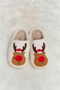 Melody Rudolph Print Plush Slide Slippers - Happily Ever Atchison Shop Co.