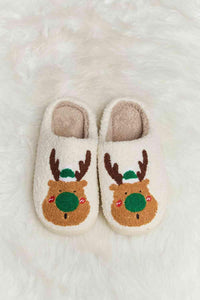 Melody Rudolph Print Plush Slide Slippers - Happily Ever Atchison Shop Co.