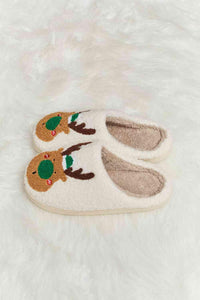 Melody Rudolph Print Plush Slide Slippers - Happily Ever Atchison Shop Co.