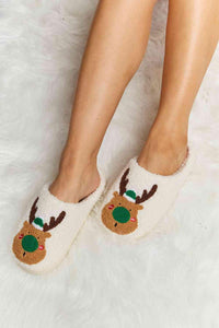 Melody Rudolph Print Plush Slide Slippers - Happily Ever Atchison Shop Co.