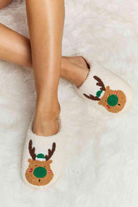 Melody Rudolph Print Plush Slide Slippers - Happily Ever Atchison Shop Co.