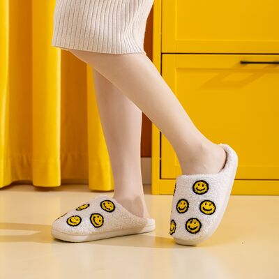 Melody Smiley Face Slippers - Happily Ever Atchison Shop Co.