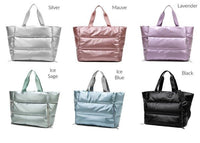 Metallic Puffer Tote - Happily Ever Atchison Shop Co.