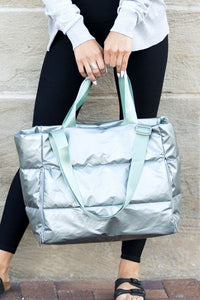 Metallic Puffer Tote - Happily Ever Atchison Shop Co.