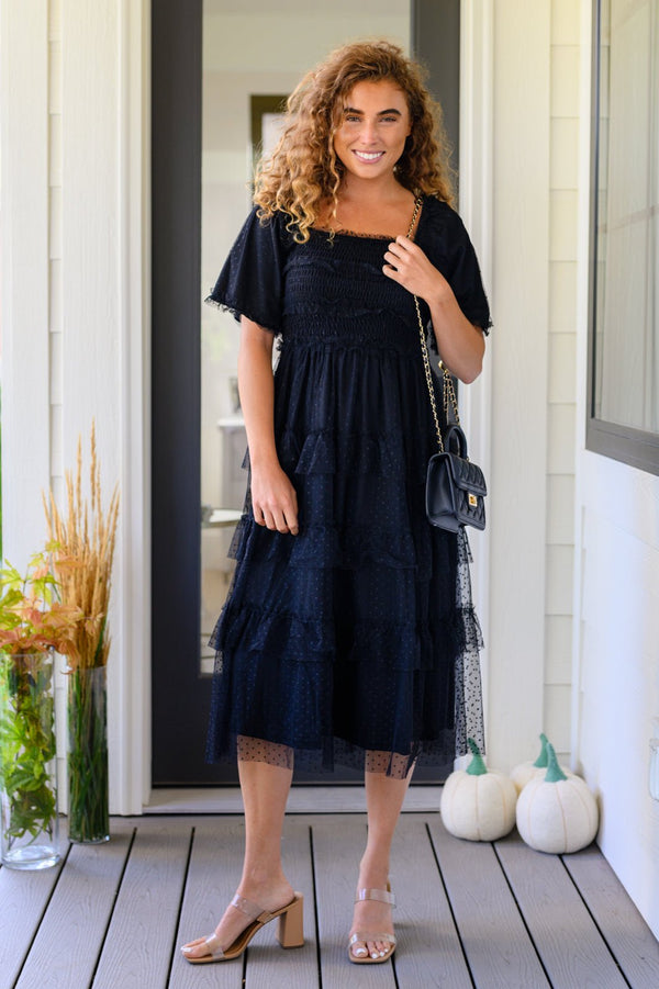 Midnight Waltz Midi Dress - Happily Ever Atchison Shop Co.