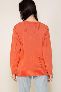 Mineral Wash Distressed Sweater - Happily Ever Atchison Shop Co.