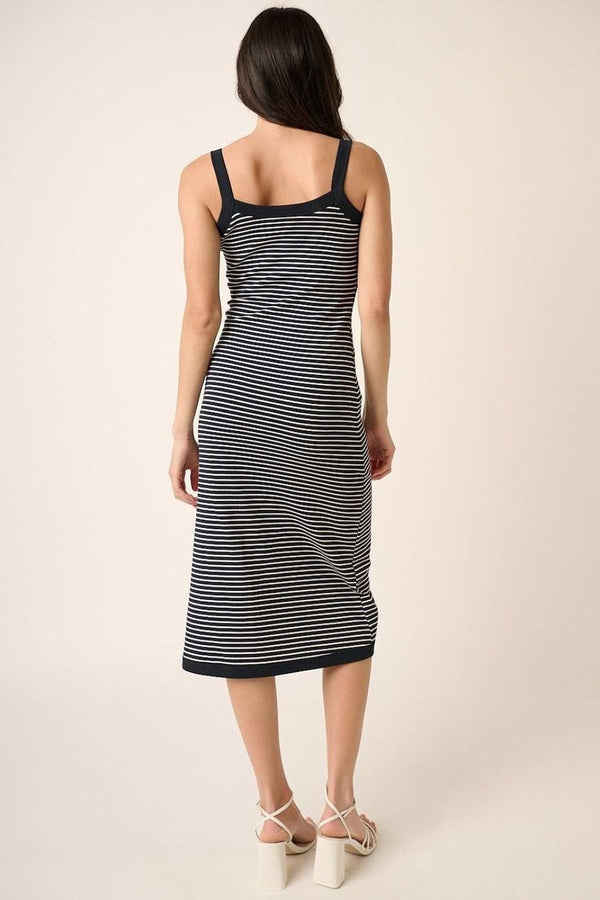 Mittoshop Contrast Striped Midi Cami Dress - Happily Ever Atchison Shop Co.
