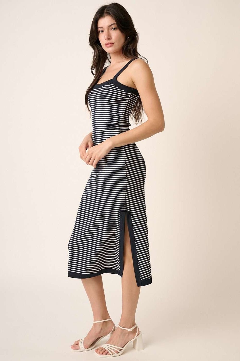 Mittoshop Contrast Striped Midi Cami Dress - Happily Ever Atchison Shop Co.