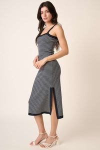 Mittoshop Contrast Striped Midi Cami Dress - Happily Ever Atchison Shop Co.