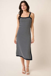 Mittoshop Contrast Striped Midi Cami Dress - Happily Ever Atchison Shop Co.