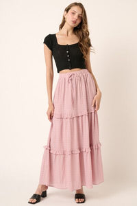 Mittoshop Drawstring High Waist Frill Skirt - Happily Ever Atchison Shop Co.