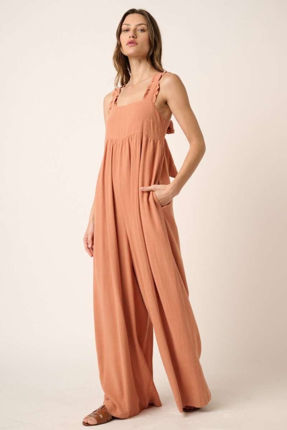Mittoshop Sleeveless Wide Leg Jumpsuit - Happily Ever Atchison Shop Co.