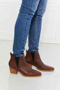 MMShoes Back At It Point Toe Bootie in Chocolate - Happily Ever Atchison Shop Co.