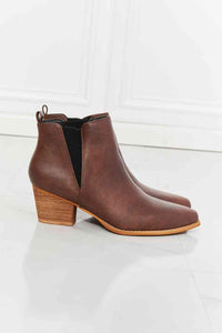 MMShoes Back At It Point Toe Bootie in Chocolate - Happily Ever Atchison Shop Co.