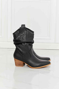 MMShoes Better in Texas Scrunch Cowboy Boots in Black - Happily Ever Atchison Shop Co.