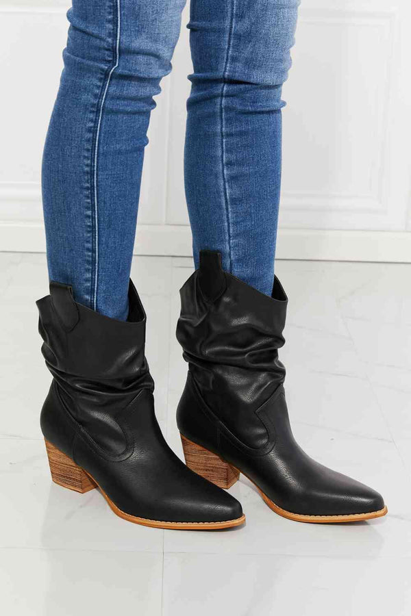 MMShoes Better in Texas Scrunch Cowboy Boots in Black - Happily Ever Atchison Shop Co.